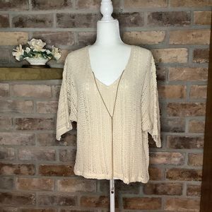 SANCTUARY Dolman Sleeve Crocheted Lace Top 29